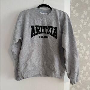 Aritzia Gray Crew Neck Sweater